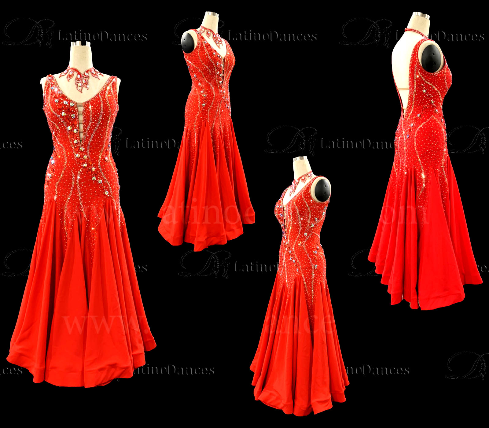 SMOOTH / STANDARD/ BALLROOM DRESS WITH HIGH QUALITY  ST410