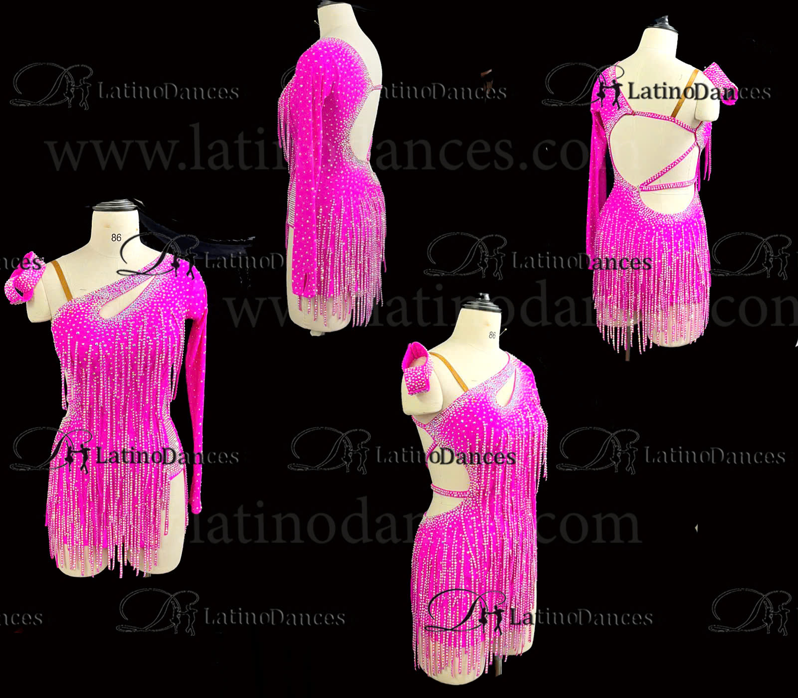 Latin Dance Tailored Dress With High Quality stones M241010