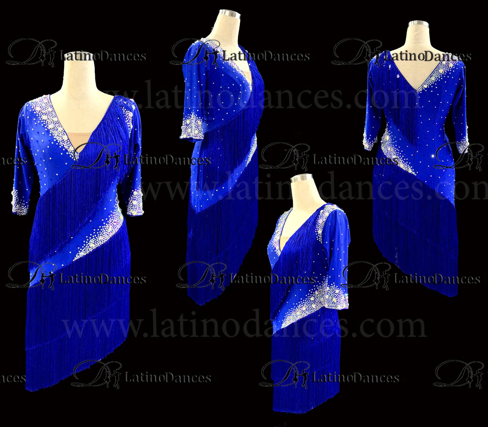Latin Dance Tailored Dress With High Quality stones M2474